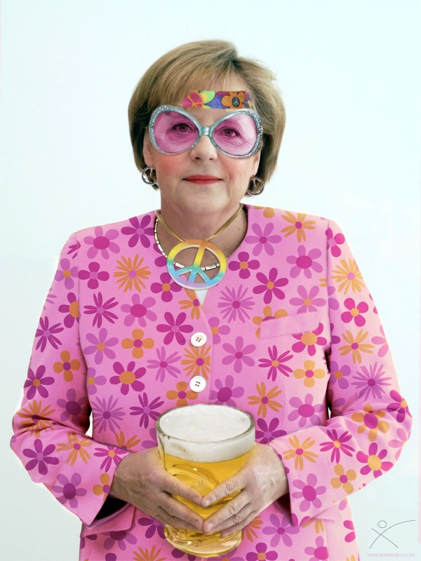 Angela Merkel Hippie